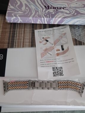 Two-Tone Stainless Steel Mesh Link Men's Watch Band -FITS APPLE WATCH